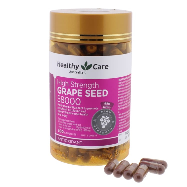 Экстракт виноградной косточки Grape Seed 58000 (Профилактика сердечной системы Healthy Care)